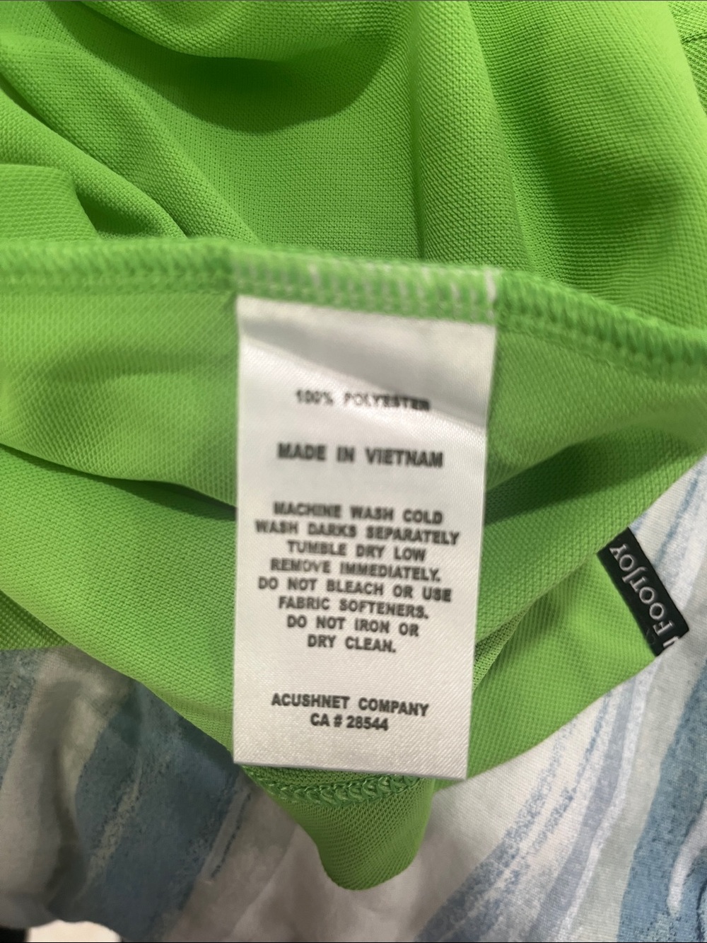 FootJoy Men's Bright Lime Green Polo Shirt XL - Picture 7 of 7